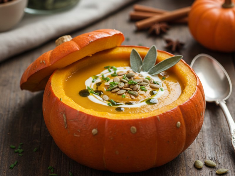 Vegán sütőtökkrémleves
