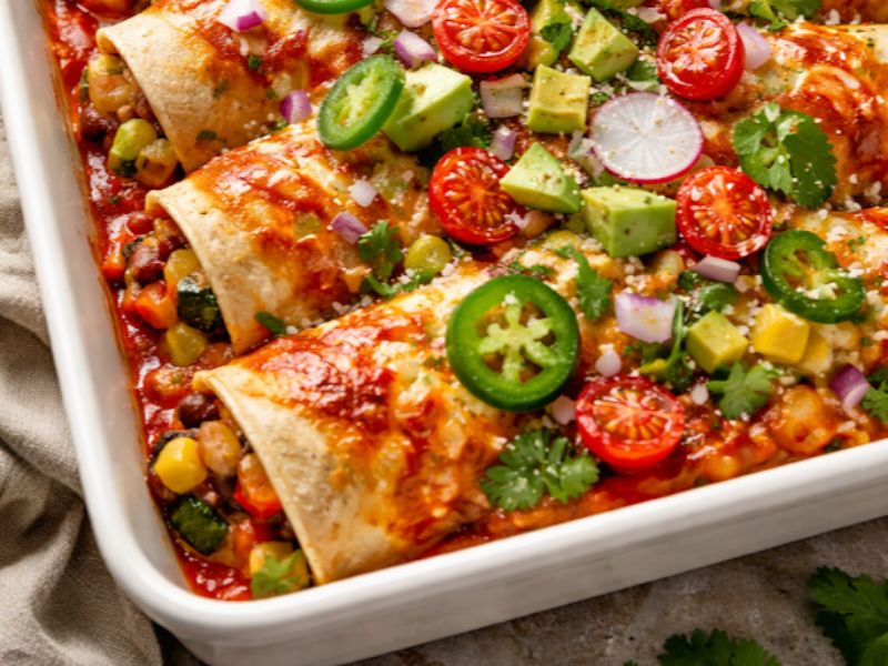 Zöldséges enchilada