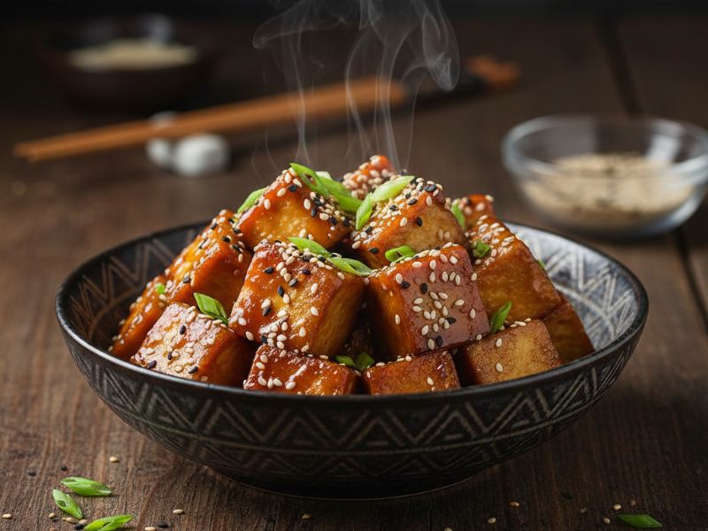 Szezámos sült Tofu
