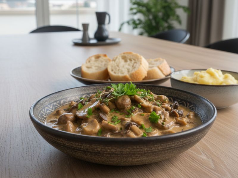 Tejszínes Erdei Gombás Ragu