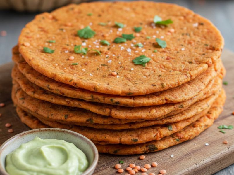 Vöröslencse tortilla