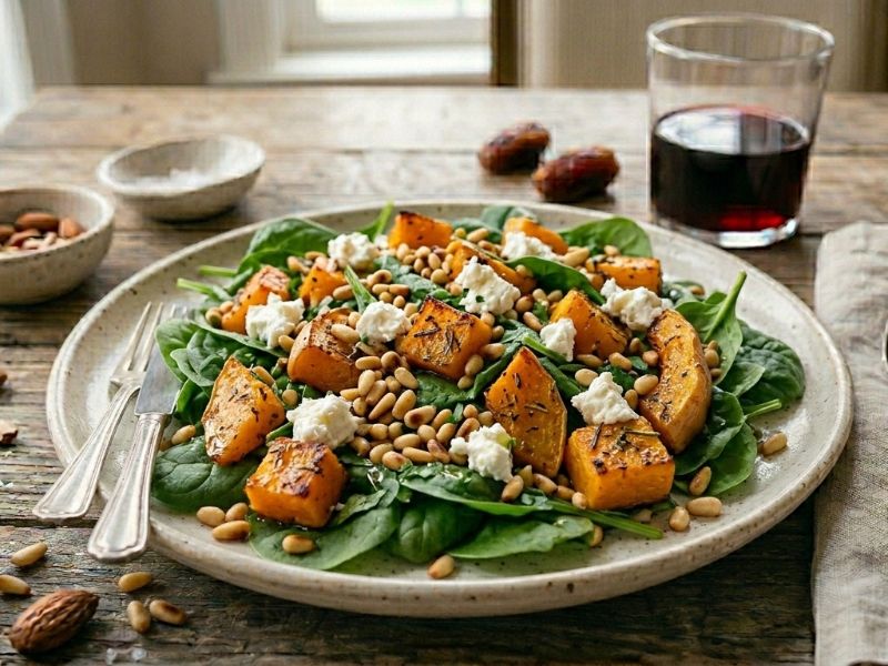 Sütőtökös saláta gránátalmával