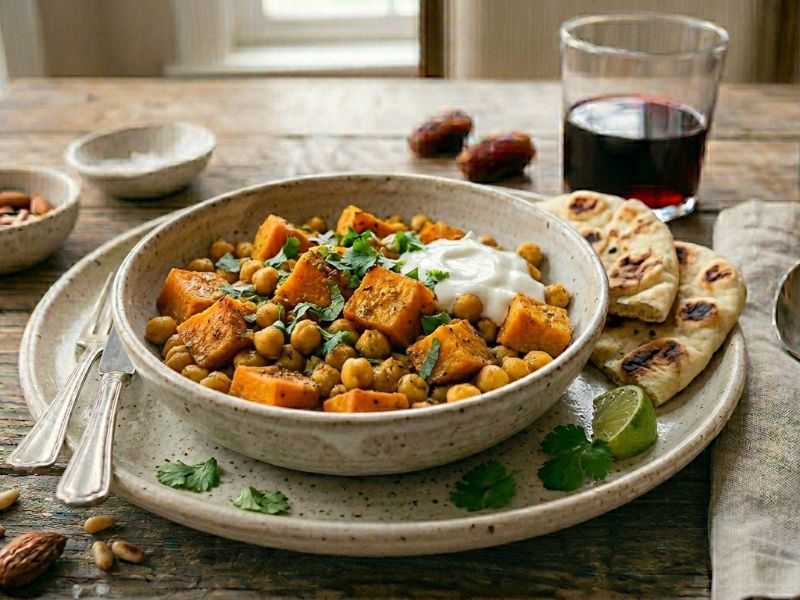 Krémes édesburgonya-curry