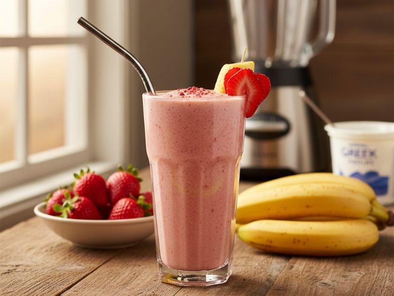 Klasszikus Eper-Banán Turmix