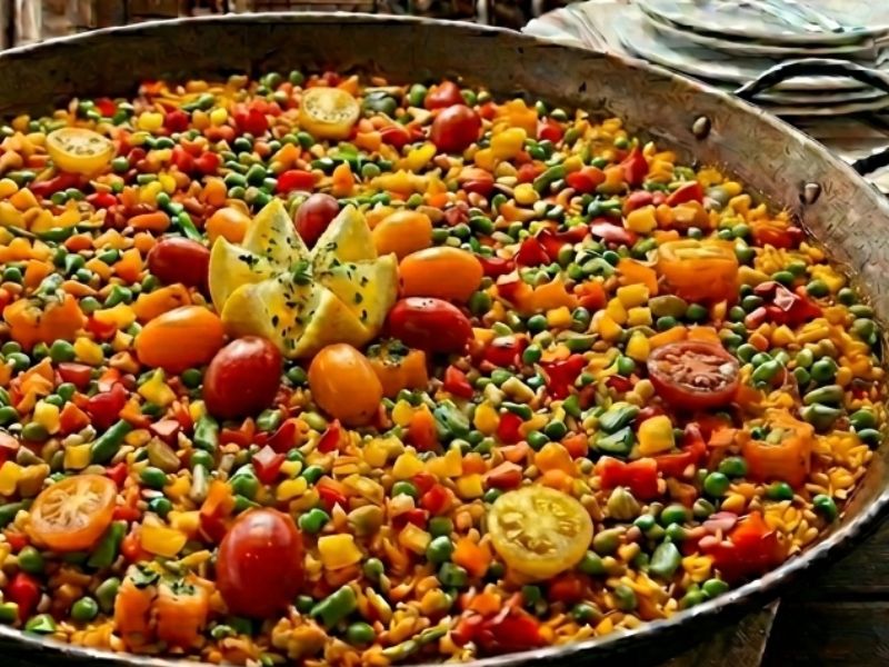 Zöldséges paella 