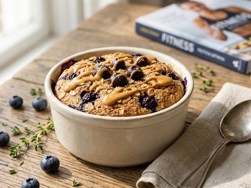 Áfonyás Sült Zabkása (fitness)