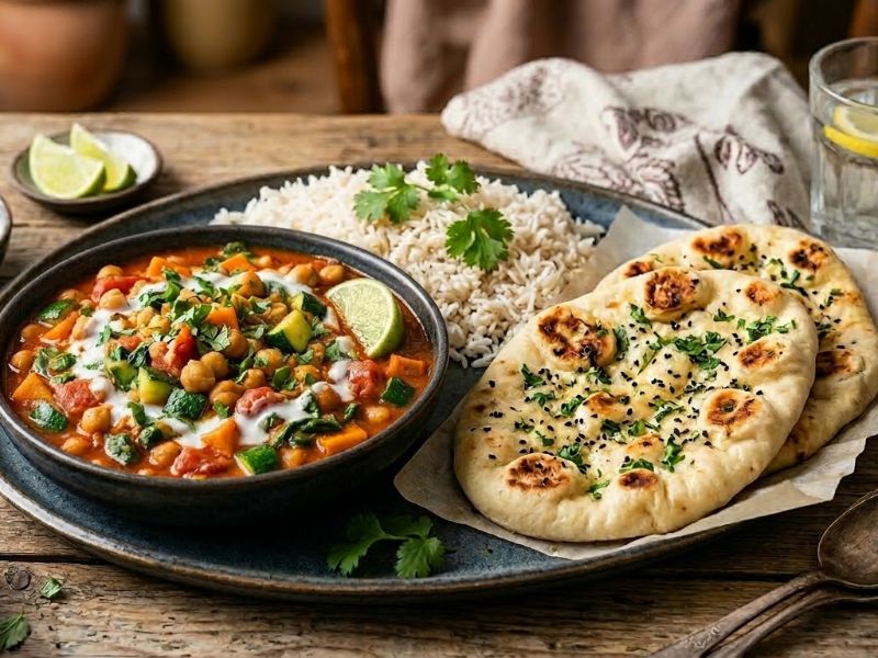 Ázsiai kókusztejes, csicseriborsó