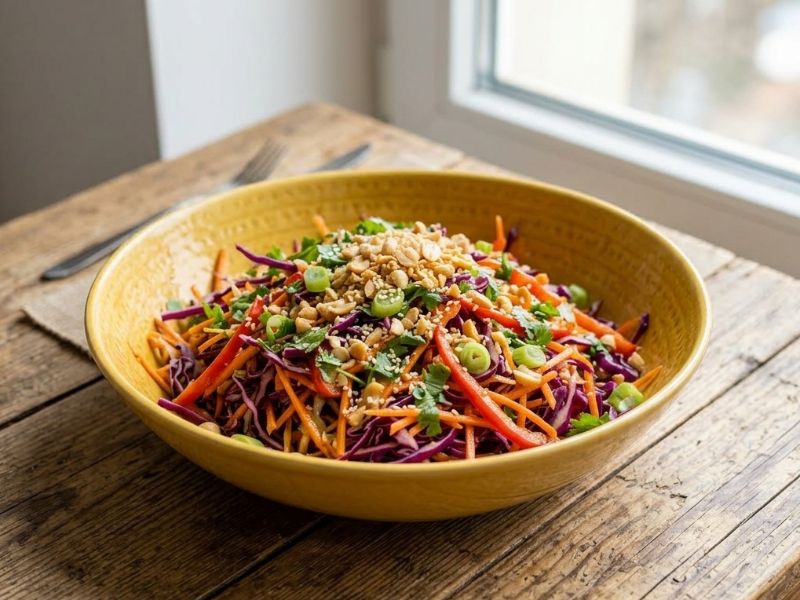 Ázsiai "Crunch" Lila Káposzta Saláta