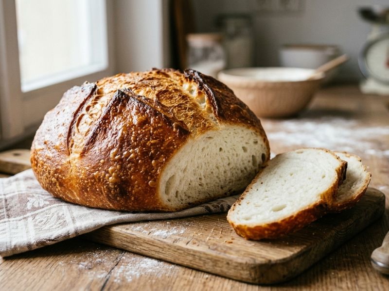 Klasszikus foszlós fehérkenyér