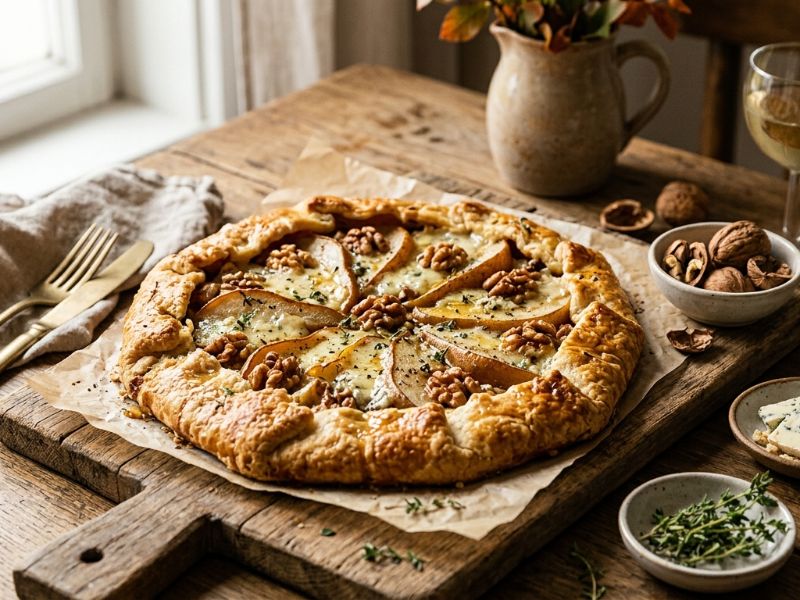 Gorgonzolás körtés lepény 