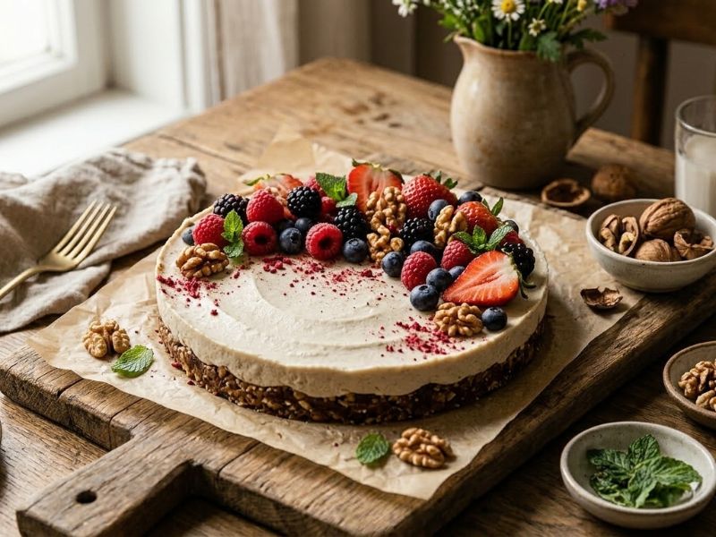 Nyers Vegán Sajttorta