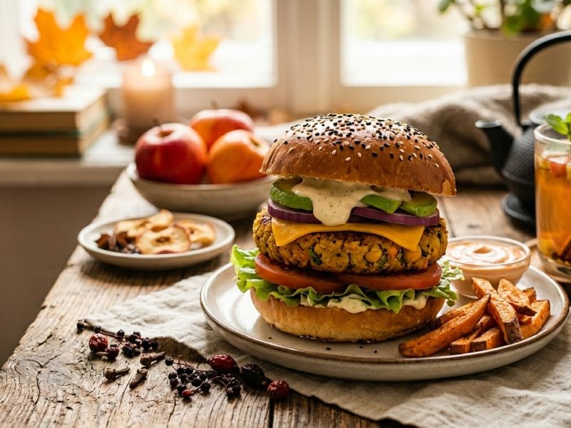 Csicseriborsós Vegán Burger 