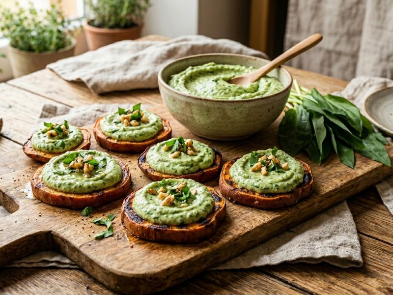 Medvehagymás köleskrém