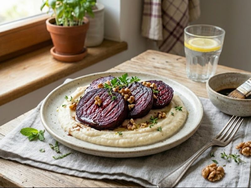 Cékla Steak Selymes Zellerpürével