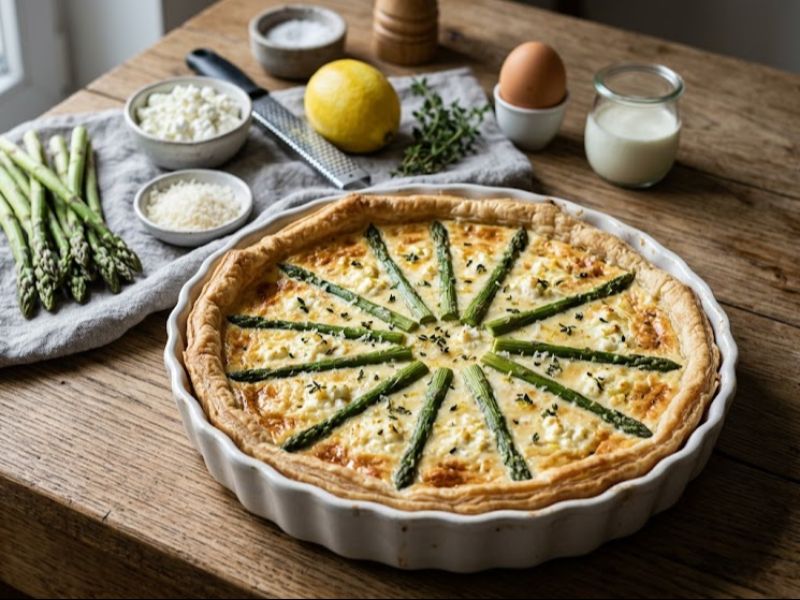 Citromos-Kakukkfüves Spárgás Quiche