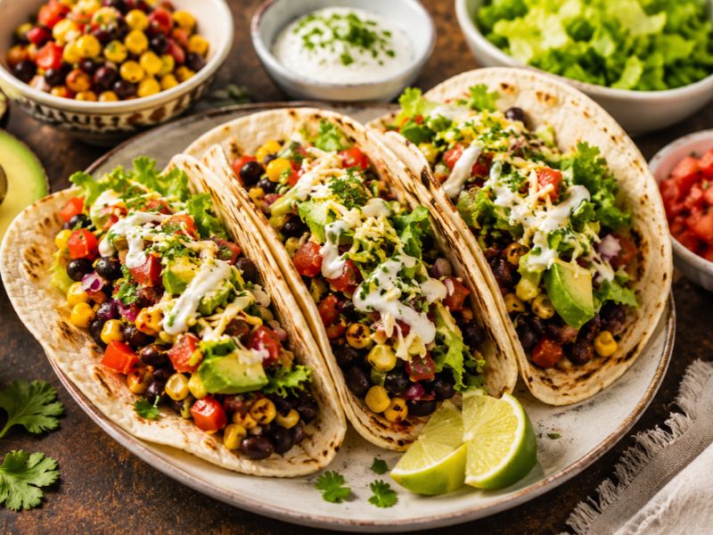 Gyors húsmentes taco
