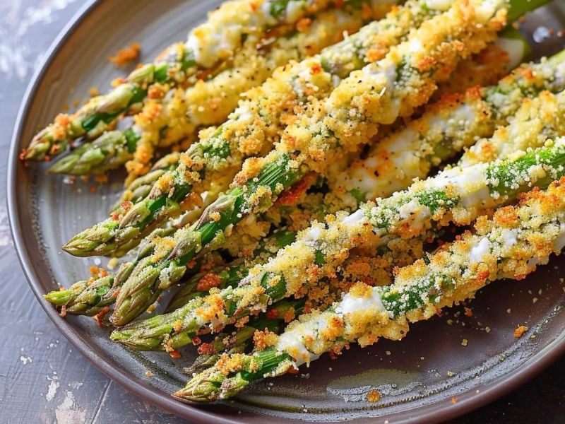 Sült spárga parmezánnal